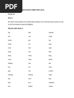 P.3 Reading Lesson Notes