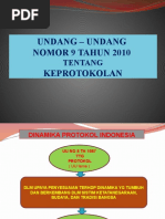 Undang - Undang Nomor 9 Tahun 2010 Keprotokolan: Tentang