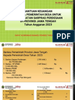 Bantuan Keuangan Kepada Pemerintah Desa Untuk Peningkatan Sarpras Perdesaan Di Provinsi Jawa Tengah Tahun Anggaran 2023