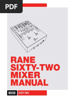 Rane Sixty-Two Mixer Manual