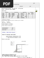 Retaining Wall Calculation