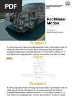 01-Rectilinear Motion - Assignment Solution