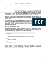 Reading 13 - Introduction To Visa Conditions