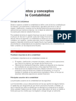 Fundamentos y Conceptos Básicos de Contabilidad