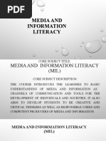 Media Information Technology Literacy