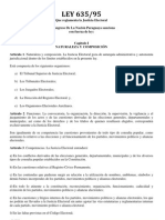 LEY 635 95 - Que Reg Lament A La Justicia Electoral - Portal Guarani