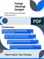 Teori Ethologi Dalam Psikologi Perkembangan