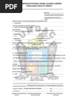 Formulario Único de Trámite: Universidad Nacional Daniel Alcides Carrión