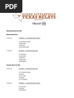 2023 Clyde Littlefield Texas Relays Presented by Truist Schedule 3.28