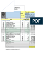 Presupuesto Vivienda Multifamiliar: Nota: Los Precios No Incluyen I.G.V