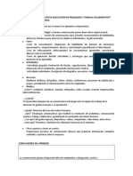 Estrategia Comunicativa Resolución de Problemas y Trabajo Colaborativo