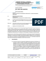 INFORME #D000011-2021-GRC-SGPINPU: Cajamarca, 22 de Diciembre Del 2021