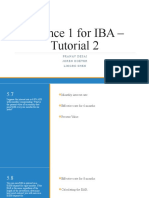 Finance 1 For IBA - Tutorial 2: Pranav Desai Joren Koëter Lingbo Shen