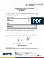 Certifica Que:: Vicepresidente de Operaciones y Tecnología (E)