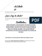 Excel y Hoja de Cálculo ¿ Qué Es Excel? ¿Qué Es Hoja de Cálculo?