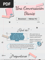 Una Conversación Diari@: Devocional - Hebreos 14:2