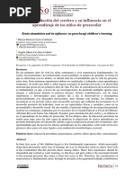 La Estimulación Del Cerebro y Su Influencia en El Aprendizaje de Los Niños de Preescolar