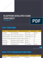 Blueprism Developer Exam Cheatsheet: By: Seemu Apps