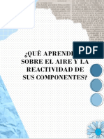 Qué Aprendiste Sobre El Aire y La Reactividad de Sus Componentes