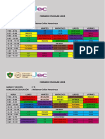 Horario Escolar 2023: Comunicación Comunicación Comunicación