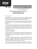 Informe Del Grupo de Trabajo Recaido en El Decreto Legislativo #1474 Periodo de Sesiones 2020-2021