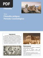 Filosofía Filosofía Antigua: Periodo Cosmológico: Curso