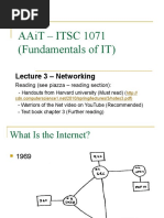 Aait - Itsc 1071 (Fundamentals of It) : Lecture 3 - Networking