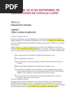 Ley Subvenciones Castilla y León