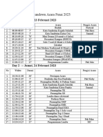 Rundown Acara Pensi 2023: Day 1 Kamis, 23 Februari 2023