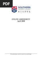 Online Assessment April 2020: This Question Paper Consists of 5 Questions On 6 Printed Pages