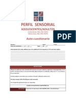 Perfil Sensorial Adolescentes y Adultos