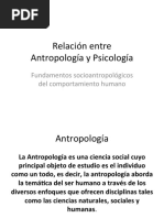 Relacion Entre Antropologia y Psicologia