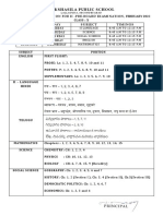 Takshasila Public School: Date DAY Subject Timings