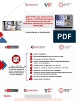 Registro Del Cuadro Multianual de Necesidades en El Sistema Integrado de Gestión Administrativa Del Ministerio de Economía y Finanzas (Siga Mef)