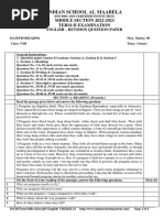 Indian School Al Maabela: MIDDLE SECTION 2022-2023 Term-Ii Examination