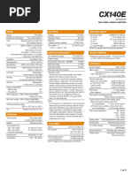 CX140E Spec Sheet