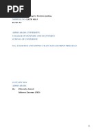 Supply Chain Modeling For Decision-Making LSCM 611-3 ECTS: 3.5