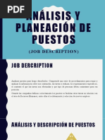 Análisis y Planeación de Puestos