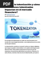 ¿Qué Es La Tokenización y Cómo Las Acciones Tokenizadas Impactan en El Mercado Financiero? - TodoCryptos