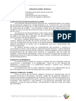 Especificaciones Tecnicas Obra: Comuna: Mandante: Arquitecto: Generalidades Campo de Aplicación de Especificaciones