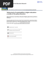 Taking Stock of Sustainability in Higher Education: A Review of The Policy Literature