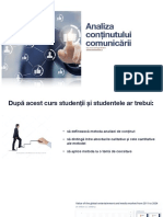 Analiza Conținutului Comunicării: Lect - Univ.dr. Adriana Ștefănel Adriana - Stefănel@fjsc