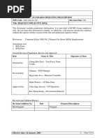 Standard Operating Procedures SOP Code: Revision Date: NA Title: Request For Quote (RFQ)