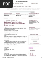 Qualification Protocol of Heating, Ventilation and Air Conditioning (HVAC) System - Overview