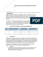 Informe Del Analisis de La Evaluacion Diagnostica de Inicio