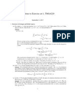 Solutions To Exercise Set 1, TMA4220: September 2, 2015