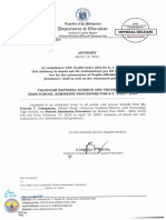 Caloocan National Science and Technology High School Admission Procedure For S.Y. 2023-2024