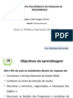 Aula 3: Política Nacional de Saúde: Instituto Politécnico E de Pesquisa de Moçambique