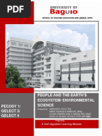 People and The Earth'S Ecosystem/ Environmental Science Pecosy 1/ Gelect 3/ Gelect 4