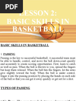 Lesson 2: Basic Skills in Basketball